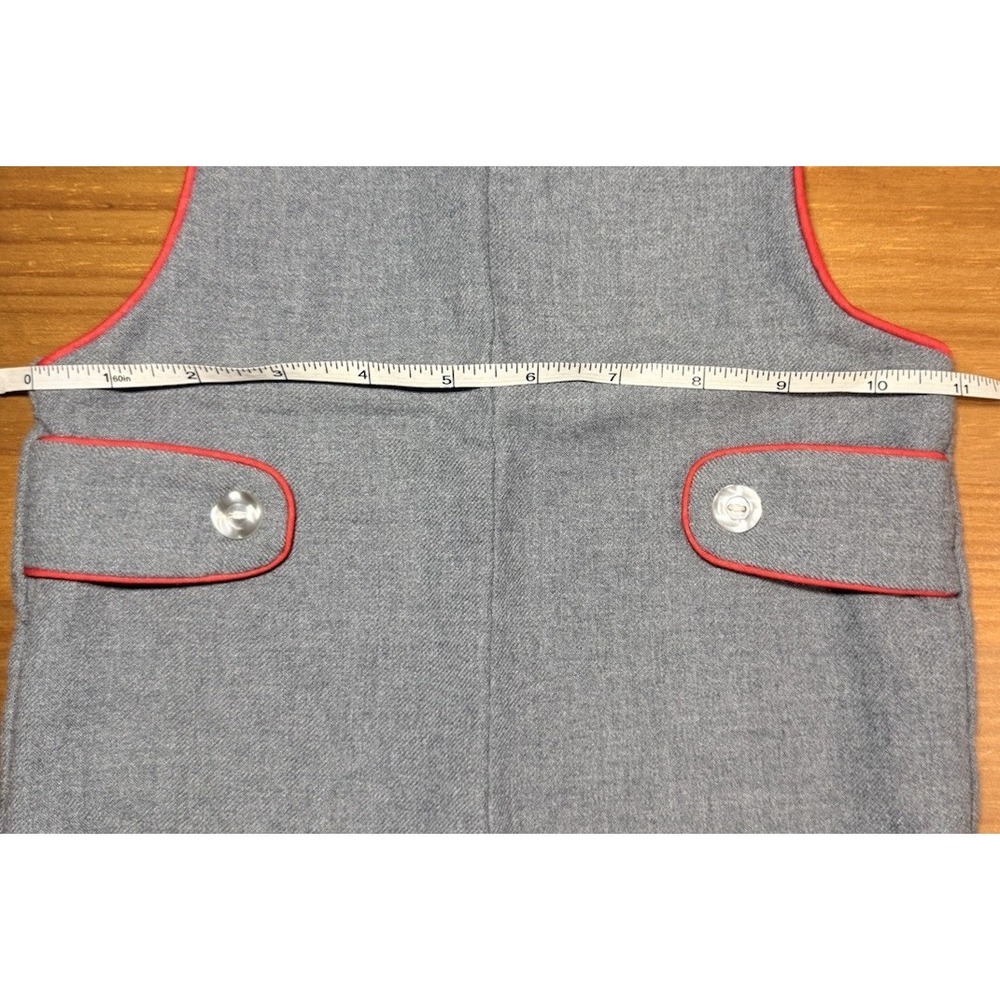 Vintage Goodlad Toddler Boys 3T Gray & Red Shortalls USA - Picture 6 of 7